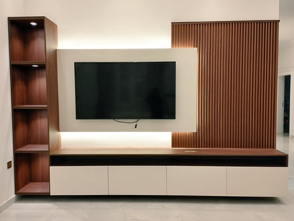 Wall panel With TV Box